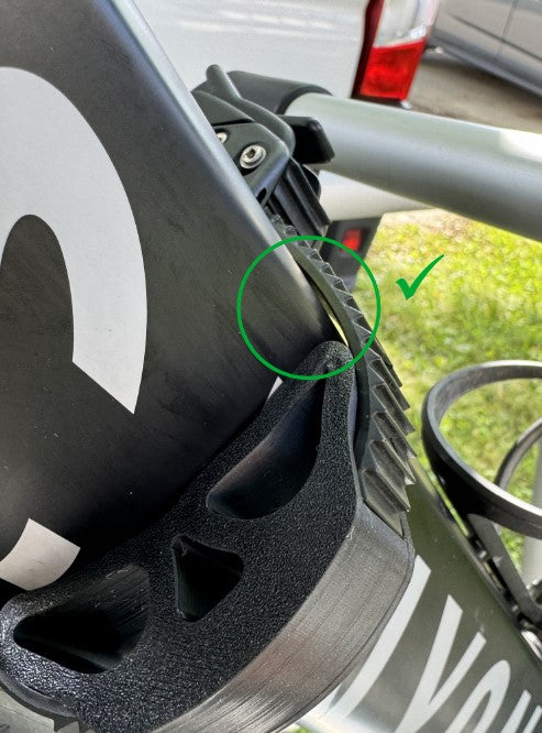 Haltegummi für E-Bikes, Aero-Rennräder und Aero-Gravelbikes – Ideal für breites Unterrohr| Fahrradzubehör | Rahmenschutz | Sichere Fixierung|3dPrints4Vans