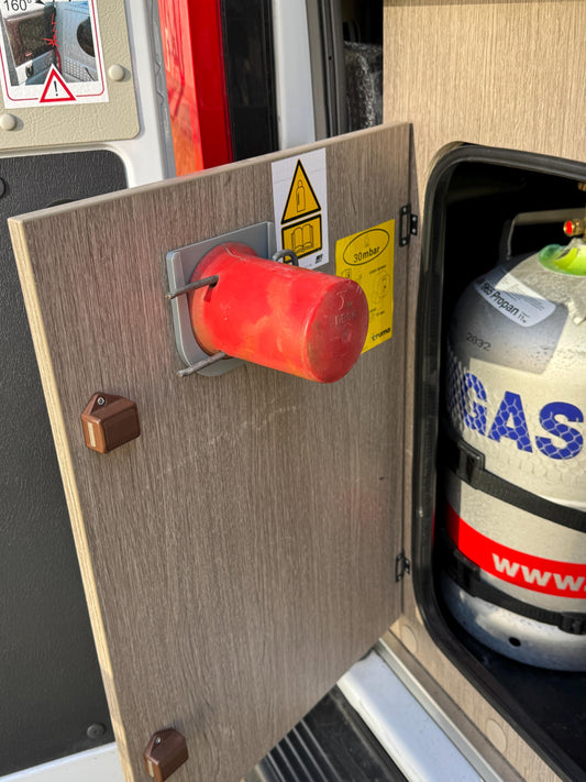 Gasflaschen-Deckelhalter für Van, Wohnwagen oder Wohnmobil (1er oder 2er), zum Kleben oder Schrauben|3dPrints4Vans