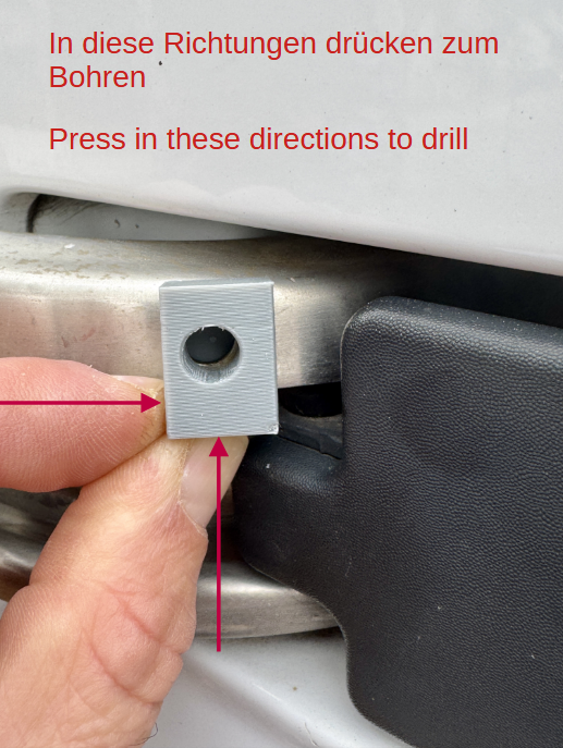 Bohrschablone für Schiebetür Fiat Ducato, Citroen Jumper, Peuegoet Boxer Van Schloss|3dPrints4Vans