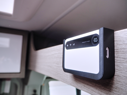 Router Halterung für ZTE U50 – zum Einhängen ohne Bohren, Router Halter Wohnmobil Camper Van, 5G WLAN Router Halterung
