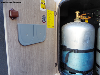 Gasflaschen Halter für 2 Gasflaschendeckel – Camper mit Truma Level Control Halter, Ordnung im Gaskasten, Camping Zubehör Vanlife -Gasdeckel