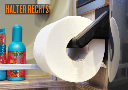 Camper Toilettenpapierhalter ohne Bohren – Wohnmobil Bad Organizer für Kastenwagen | links oder rechts offen