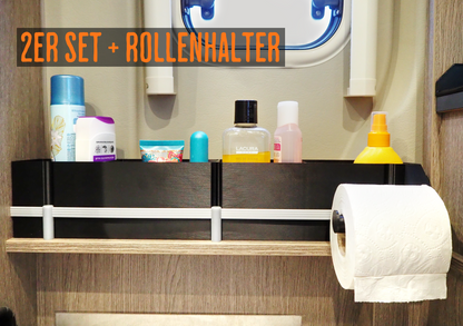 Bad Organizer Pössl & Globecar (2WIN R, Roadcruiser, Globescout) passgenaue Box für Fensterbereich im Kastenwagen Ordnungssystem ohne Bohren