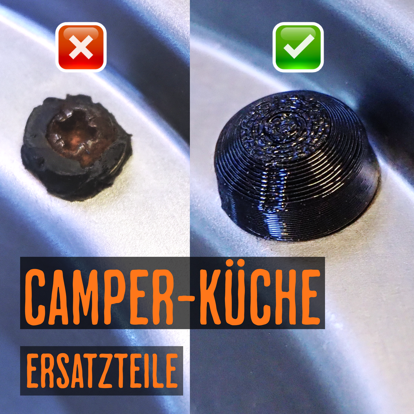 Abdeckkappen & Halteringe für Camper Kochfeld und Spüle – Wohnmobil Küchen Ersatzteile optional mit Silikon-Auflagen