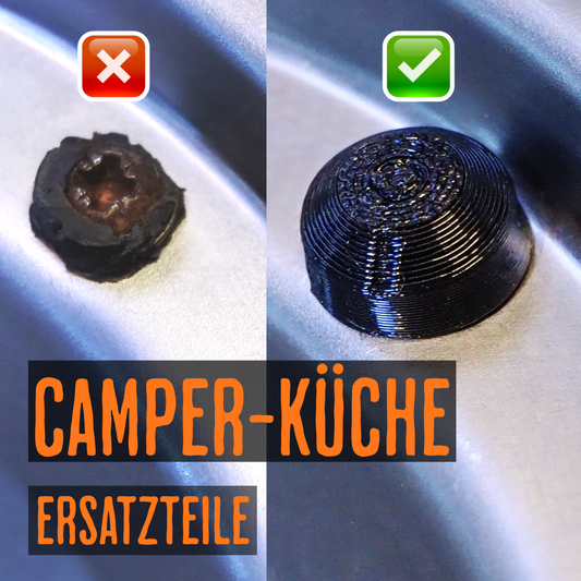 Abdeckkappen & Halteringe für Camper Kochfeld und Spüle – Wohnmobil Küchen Ersatzteile optional mit Silikon-Auflagen