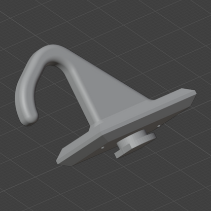 1-fach Haken für Dometic Stromschiene im Camper, STL und 3MF zum 3D Drucken mit ausführlicher Anleitung, Wohnmobil Zubehör zum Selberdrucken