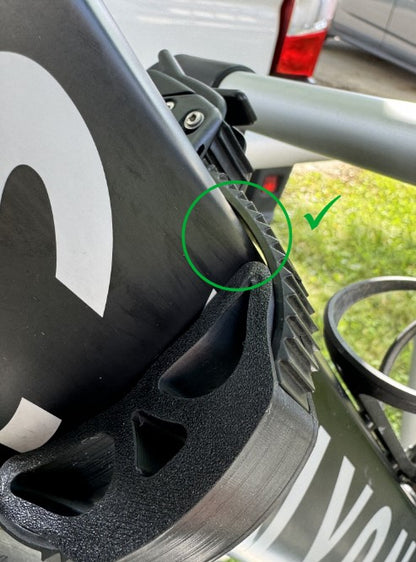 Haltegummi für E-Bikes, Aero-Rennräder und Aero-Gravelbikes – Ideal für breites Unterrohr| Fahrradzubehör | Rahmenschutz | Sichere Fixierung|3dPrints4Vans
